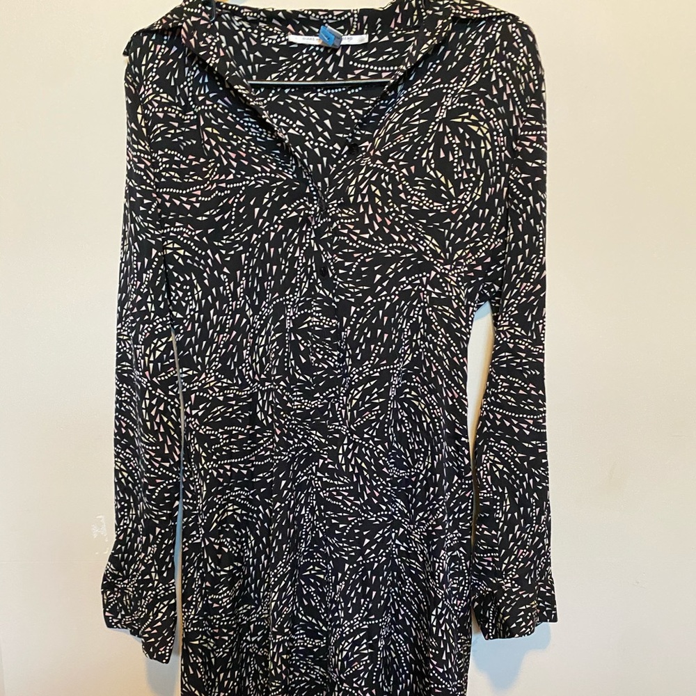 DVF button up midi dress